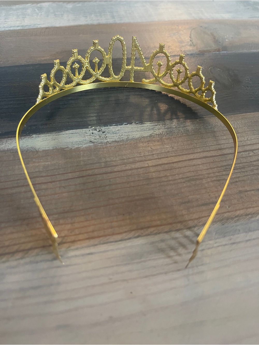 "40th" Birthday Gold Rhinestone Tiara Crown - Picture 7 of 8